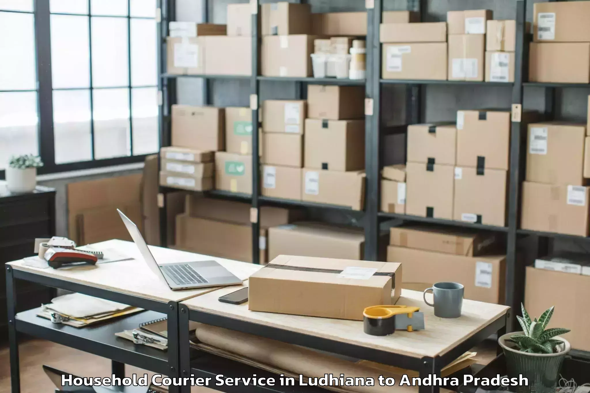 Get Ludhiana to Peddapappuru Household Courier